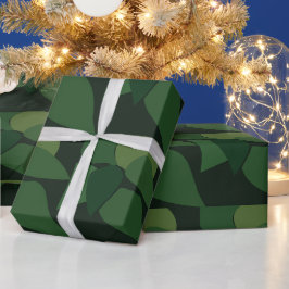 Papel De Presente Verde deixa botânica