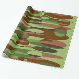 Papel De Presente Verde e Brown militares
