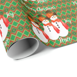 Papel De Presente Verde e Vermelho