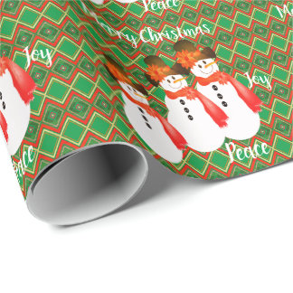 Papel De Presente Verde e Vermelho
