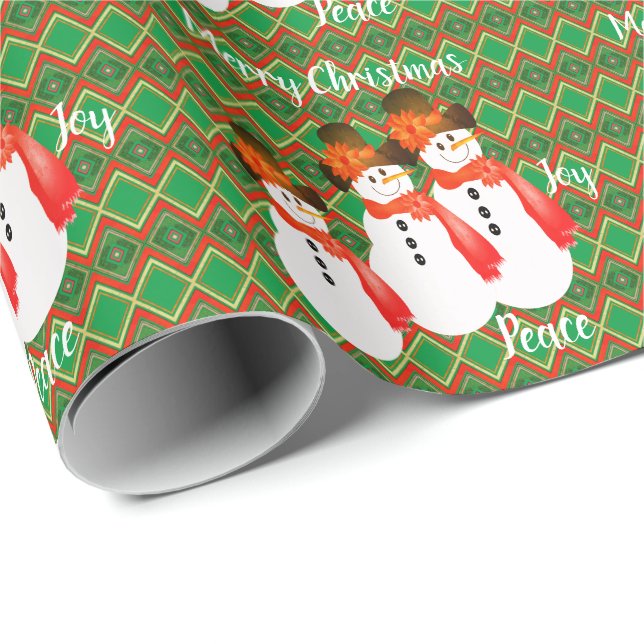 Papel De Presente Verde e Vermelho (Ponta do rolo)