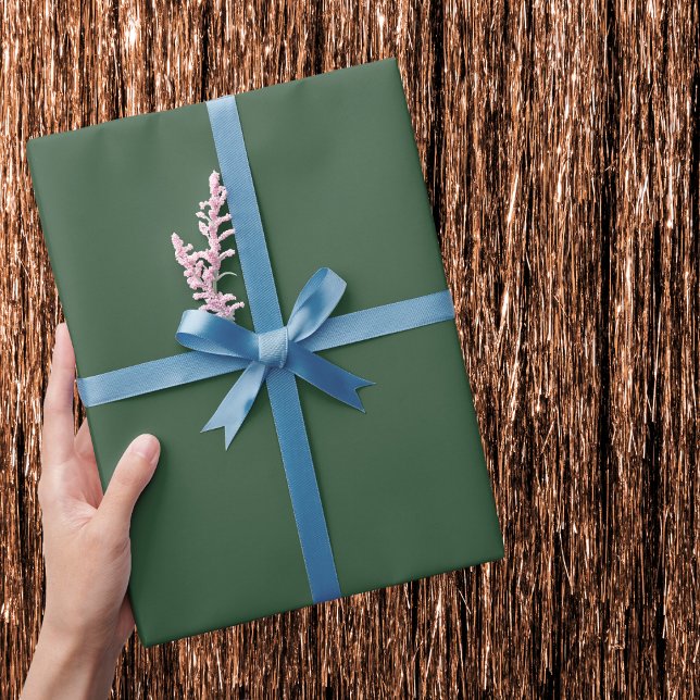 Papel De Presente Verde Esmeralda Escuro Cor Sólida (Criador carregado)