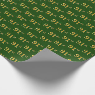Papel De Presente Verde, evento do ouro 91st do falso