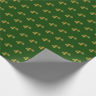 Papel De Presente Verde, Faux Dourado 4º (4º evento)