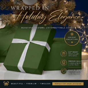 Papel De Presente Verde-Glade,Verde-Hazel,Highland,