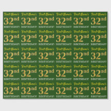 Verde, Imitação Dourada, "32º ANIVERSÁRIO"