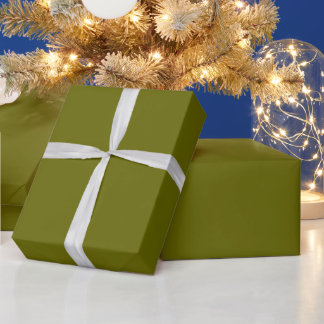 Papel De Presente Verde Oliva Moderno Cor Sólida