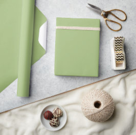 Papel De Presente Verde Pistácio Moderno Cor Sólida Plana