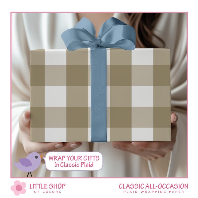 Papel De Presente Verificação Clássica de Búfalo (Criador carregado)