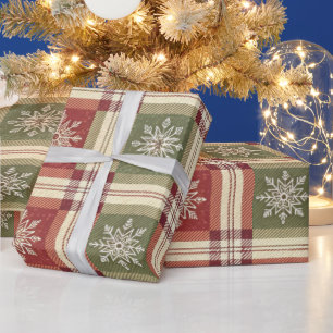 Papel De Presente Verificação do Floco de Neve