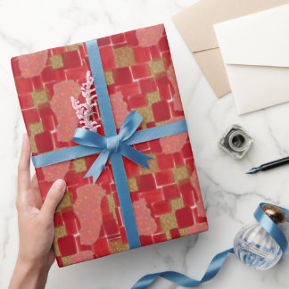 Papel De Presente Vermelha | Glitter e Opal modernos