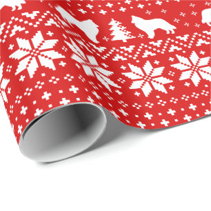 Papel De Presente Vermelho belga do teste padrão da camisola do