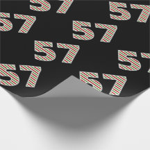 Vermelho, Branco, "57" Verde, 57.º evento no dia d