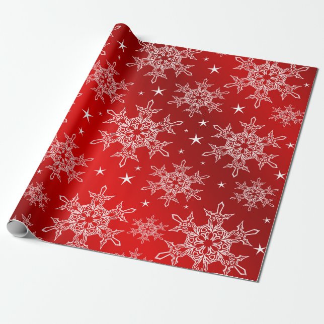 Papel De Presente vermelho,branco,papel de Natal+, inverno+patamar,  (Desenrolado)