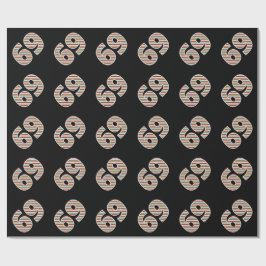 Papel De Presente Vermelho, Branco, Verde "69" 69º Evento no Dia de 