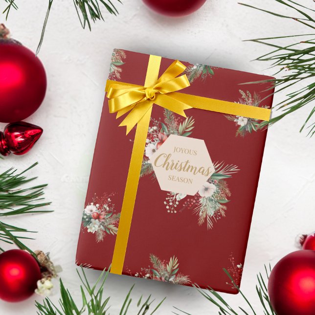 Papel De Presente Vermelho de saudação personalizada com uma simples (Criador carregado)