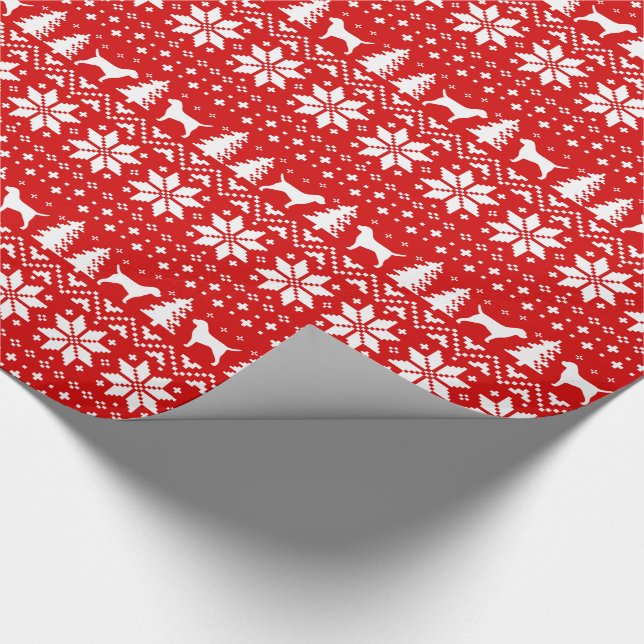 Papel De Presente Vermelho do teste padrão da camisola do Natal dos (Ponta)