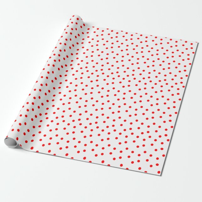 Papel De Presente Vermelho E Branco (Desenrolado)