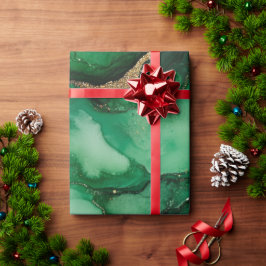 Papel De Presente Vermelho e Verde