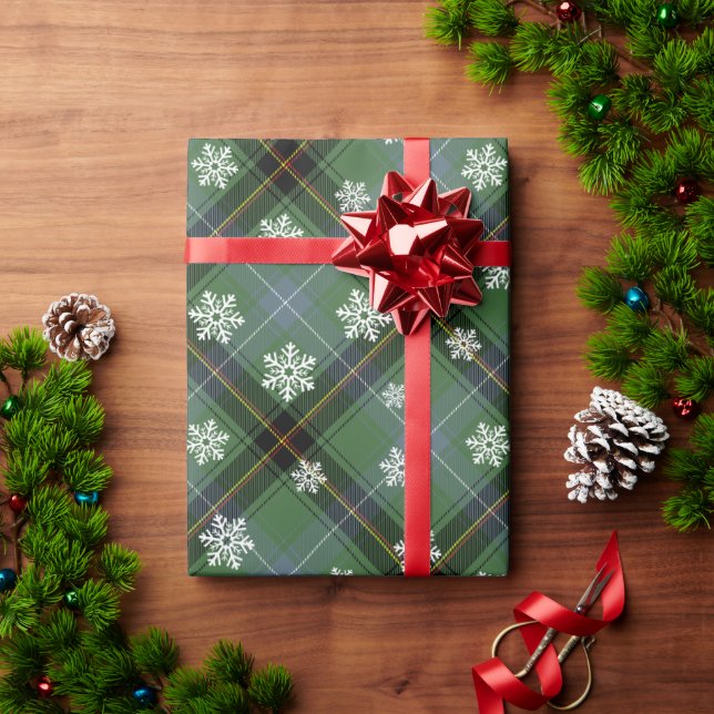 Papel De Presente Vermelho e Verde (Presente de Natal)