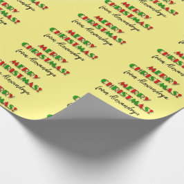 Papel De Presente Vermelho e Verde divertido "NATAL DE MERCADORIAS!"