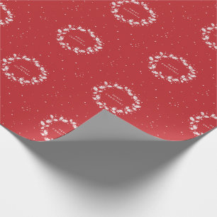 Papel De Presente Vermelho Elegante Simples + Terra Santa de Natal B