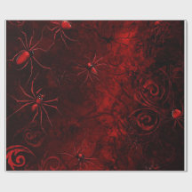 Vermelho Escuro com Aranhas Gigantes – Halloween A