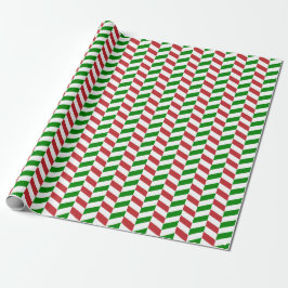 Papel De Presente Vermelho escuro, verde e branco