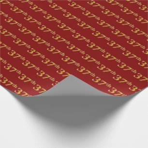 Papel De Presente Vermelho, evento do ouro 37th do falso