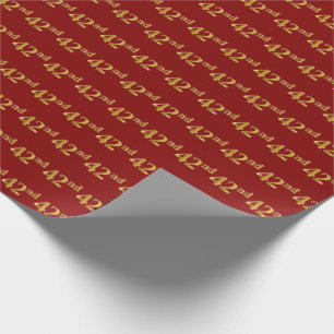 Papel De Presente Vermelho, evento do ouro 42nd do falso
