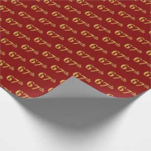Papel De Presente Vermelho, evento do ouro 67th do falso