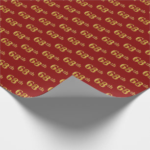 Papel De Presente Vermelho, evento do ouro 68th do falso