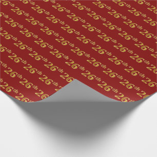 Papel De Presente Vermelho, evento do ouro do falso 26o (vigésimo