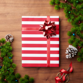 Papel De Presente Vermelho Festivo Clássico Moderno e Vermelho Branc