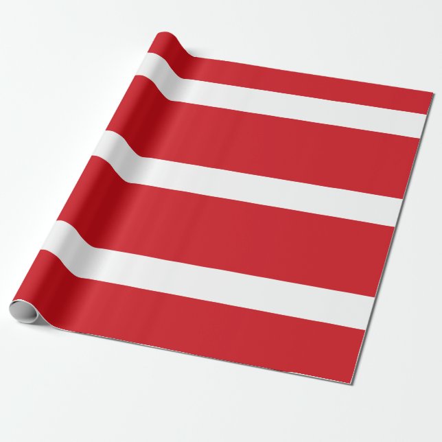 Papel De Presente Vermelho listrado (Desenrolado)