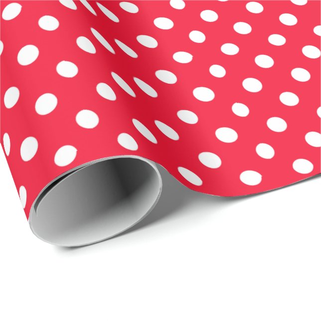 Papel De Presente Vermelho na neve (Ponta do rolo)