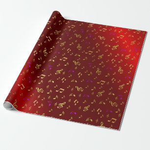 Papel De Presente vermelho,nota, musical, melodia, música, som, sina