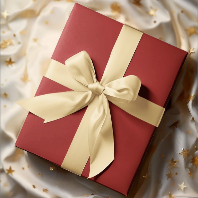 Papel De Presente Vermelho Tradicional - Papel Sólido de Enrolamento (Criador carregado)