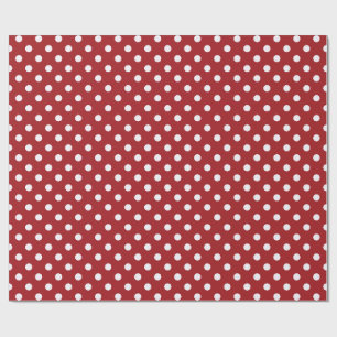 Papel De Presente Vermelho, Verde e Branco Snowflake Lane Natal
