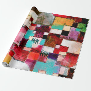 Papel De Presente Vermelho Verde e Violeta, Paul Klee