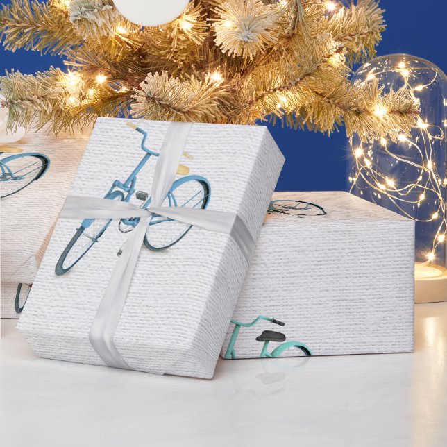 Papel De Presente Vermelhos Verdes Verdes Vermelhos Balões de Bicicl (Feriados)