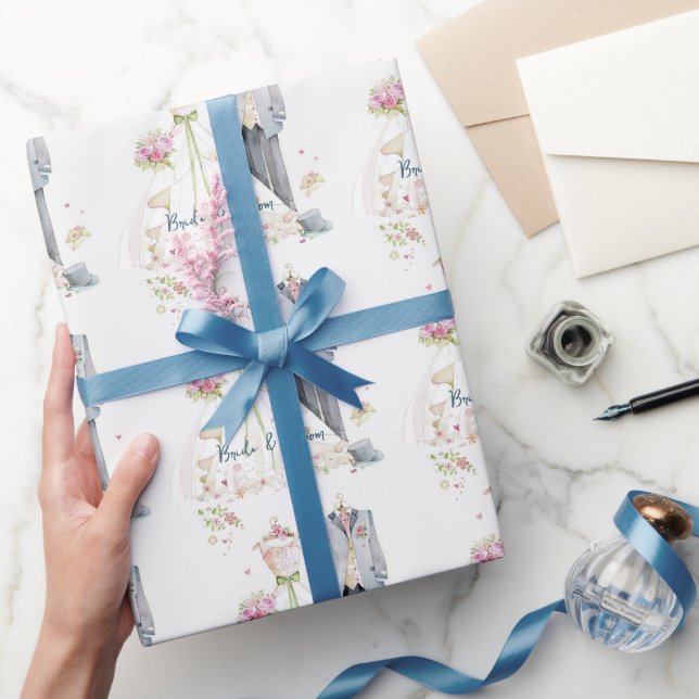 Papel De Presente Vestido de Casamento da Noiva e do Groom (Presentear)