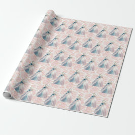 Papel De Presente Vestido de Noiva de Casamento de Chá de Panela Noi