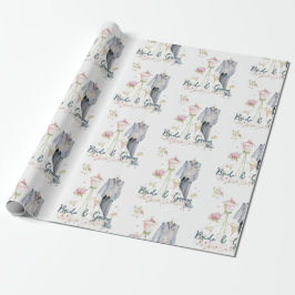 Papel De Presente Vestido de Noiva & Noivo