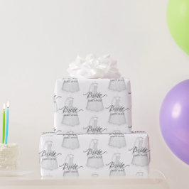 Papel De Presente Vestido de Noiva Vintage Personalizado Presente