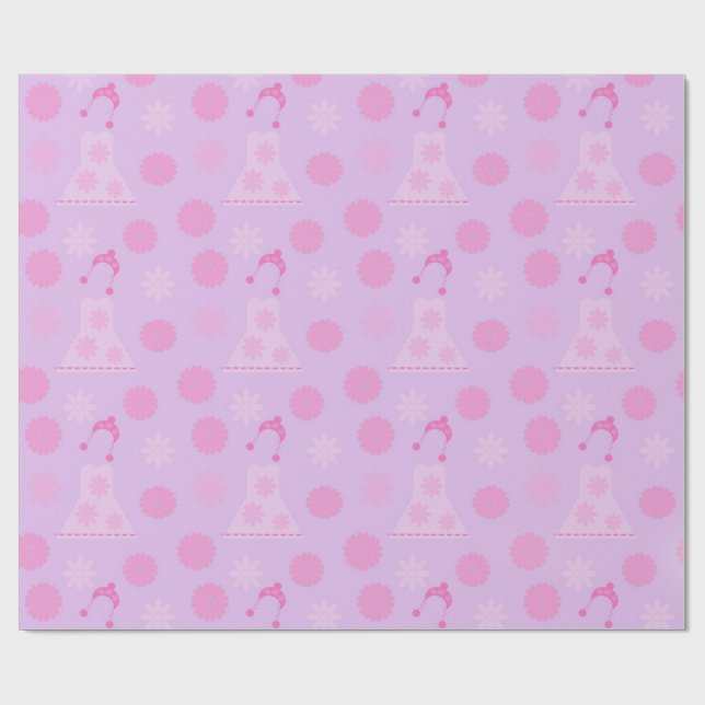 Papel De Presente vestido lilás (Aberto)