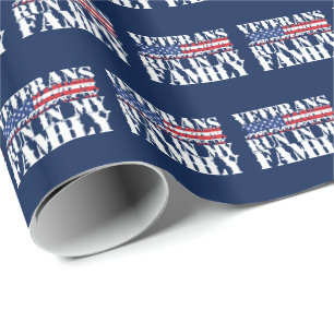 Papel De Presente Veteranos Militares Correm em Minha Família - Corr