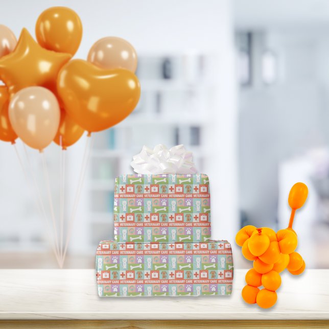 Papel De Presente Veterinária Profissional Icônica (Criador carregado)