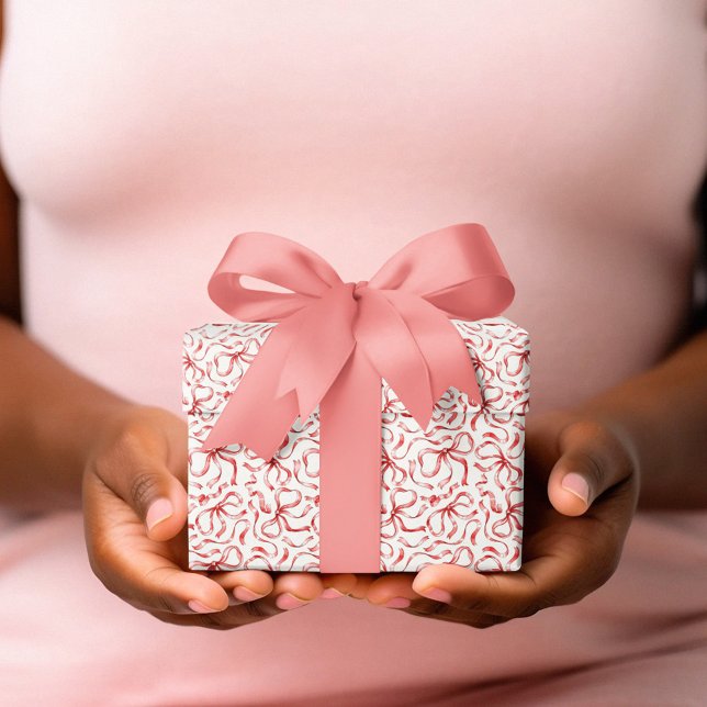 Papel De Presente Vetor de padrão de fita vermelha natalícia festiva (Criador carregado)