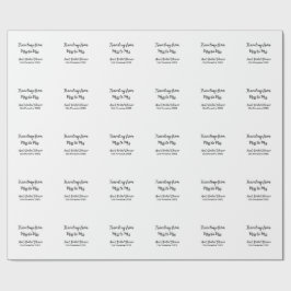 Papel De Presente Viagem chá de lingerie adicionar nome data senhori